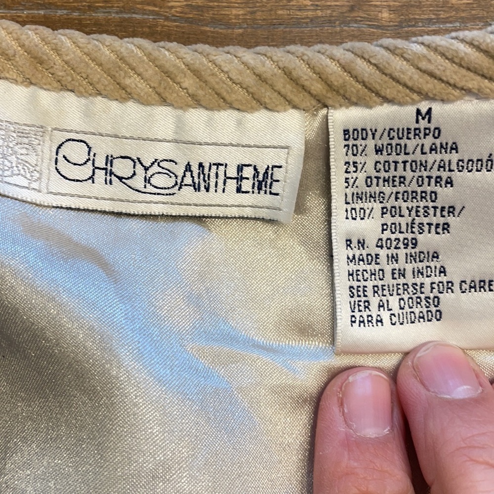 Vintage Wool and Corduroy Patchwork Vest - Picture 9 of 13